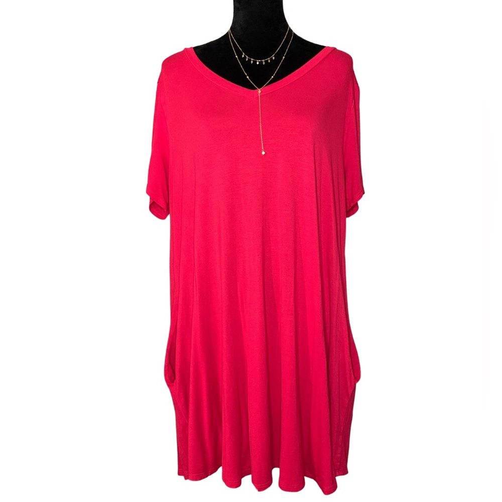 CHIC SOUL Fuchsia The Ellie Dress - Size 1XL